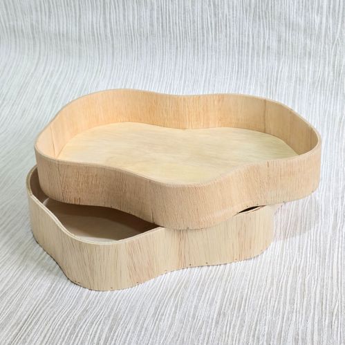 Bandeja de madeira Pinus orgânica com fundo em MDF